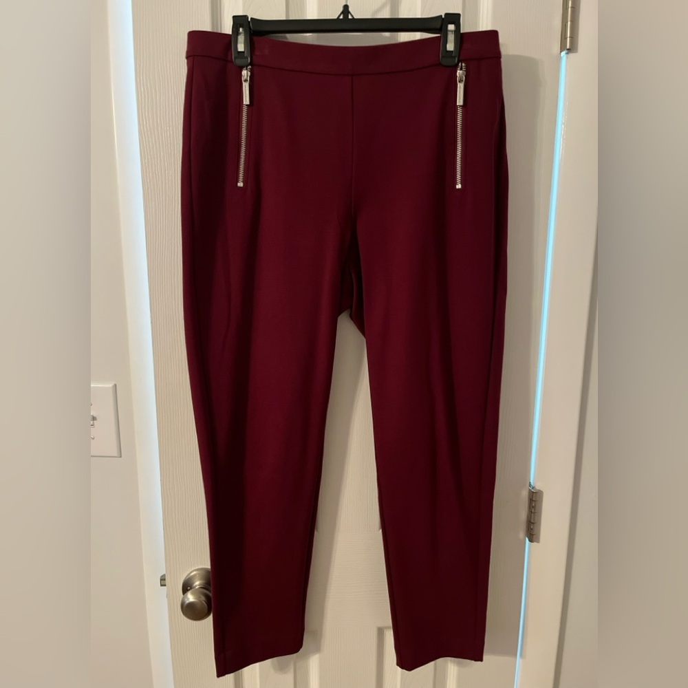 Michael Kors Burgundy Ankle Pants